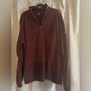 Men's Maroon Nike golf Quarter-Zip Sweater